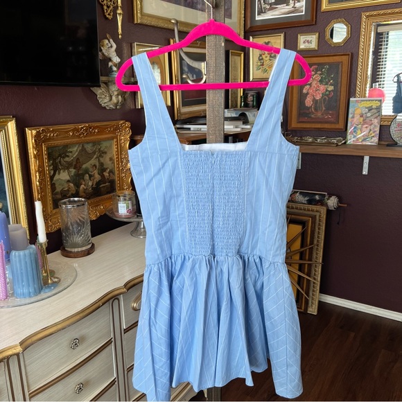 WEWOREWHAT Blue Corset Peplum Mini Dress Size 12 - Picture 8 of 12